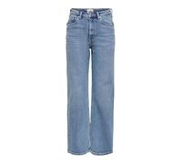 ONLY Jean à Coupe Large ONLJUICY Taille Haute Wide Leg Fit Jeans Medium Blue Denim 30 34 Medium Blue Denim (US) 30 / L34