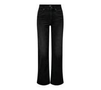 Only Pantalon en jean Onlmadison Blush Hw Wide DNM CRO099 NOOS Noir délavé M 30L Femme