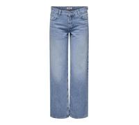 ONLY Jean à Jambe Large ONLBRENDA Taille Basse Straight Fit Jeans Light Medium Blue Denim M 30 Light Medium Blue Denim M / L30
