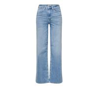 Only Jeans Onlmadison – denim taille haute coupe large – Bleu clair Taille L Long 34