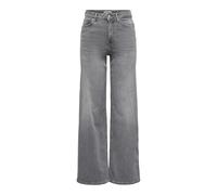 ONLY Jean à Jambe Large ONLMADISON Taille Haute Wide Leg Fit Jeans Light Grey Denim M 32 Light Grey Denim M / L32