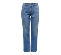 ONLY Jean Coupe Droite ONLLUMI Taille Moyenne Mom Fit Jeans Medium Blue Denim S 34 Medium Blue Denim S / L34