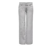 ONLY Jean Coupe Droite ONLBRENDA Taille Basse Straight Fit Jeans Light Grey Denim M 30 Light Grey Denim M / L30