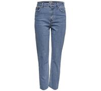 ONLY Jean Coupe Droite ONLEMILY Taille Haute Straight Fit Jeans Light Blue Denim 30 34 Light Blue Denim (US) 30 / L34