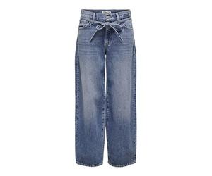 ONLY Jean Coupe Droite ONLGIANNA Taille Moyenne Balloon Fit Jeans Medium Blue Denim 30 34 Medium Blue Denim (US) 30 / L34