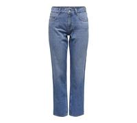 ONLY Jean Coupe Droite ONLLUMI Taille Moyenne Mom Fit Jeans Medium Blue Denim S 34 Medium Blue Denim S / L34
