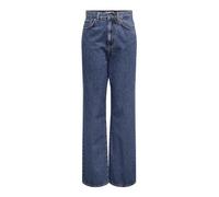 ONLY Jean Coupe Droite pour Femme, Taille Haute, Denim Bleu médium, 27W x 32L