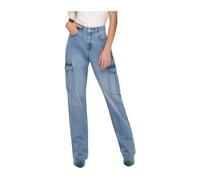 Only - Jean Droit Cargo Riley - Femme - Jeans - Bleu - Taille: W30
