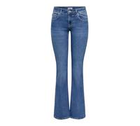 ONLY Jean évasé ONLPHOEBE pour femme, taille basse, évasé, denim bleu médium, 30W / 34L