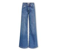ONLY Jean évasé pour Fille KOGCALIFORNIA - Taille Moyenne, Denim Bleu foncé, 13 Ans