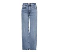 Only – Jean ONLJUICY Coupe large Taille haute Wide‑leg Medium Blue Denim Taille 30 / L34