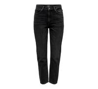 Only Jeans femme Onlemily Nas997 Noos - taille haute, coupe droite, denim extensible - Noir 31/32
