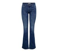 ONLY Onlann Mid Flared DNM Soo615 Noos Jean évasé, Bleu foncé Denim, M x 30L Femmes
