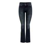 ONLY Jean Flared ONLBLUSH Taille Moyenne Flared Fit Jeans Blue Black Denim S 30 Blue Black Denim S / L30