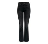 Only Femme Onlblush Mid Flared DNM Tai1099 Noos Pantalon en Jean Stretch, Washed Black, M X 32L EU