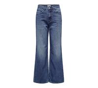 ONLY Onlhope Ex Hw Wide DNM Guabox Pantalon en Jean, Denim Bleu médium, 31W / 32L Femmes