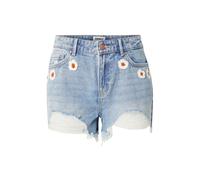 ONLY Jean 'ONLPacy' bleu denim / orange / blanc, Taille 25-26
