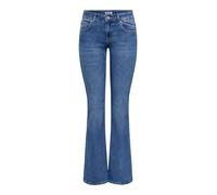 ONLY Jean évasé ONLPHOEBE pour femme, taille basse, évasé, denim bleu médium, 30W / 34L