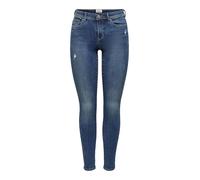 Only Pantalon ONLWAUW Life Mid Skinny BJ114-3 Noos - Denim bleu moyen - 32 X-Small Femme