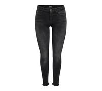 Only Femme Onlblush Mid Ank Raw Rea1099 Noos Jean Skinny, Black Denim, 30W / 34L EU