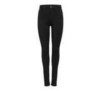 ONLY Jean Skinny Taille Haute en Denim Stretch à 5 Poches Basic ONLFOREVER, Couleurs:Noir, Taille:M / 32L, Longueur de Jambe: