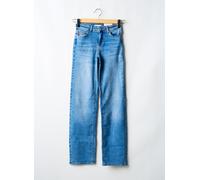 Only Jean droit femme Taille moyenne – poches pratiques, fermeture éclair – Bleu-3 XS/32L L32