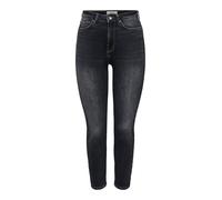 ONLY Onlemily Icon Hw STR Ank DNM Cro304 Noos Jeans, Noir délavé, 30W x 32L Femme