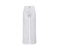 Only Jeans ONLMADISON Femme – Taille haute, Coupe large, Blanc, M/34L