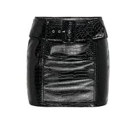 ONLY Jupe en Cuir synthétique ONLLIONA Mini-Jupe en Simili Cuir Black, XS, Black, XS