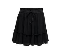 ONLY Onlibiza Life Jupe Courte WVN Noos, Noir, 34 Femme