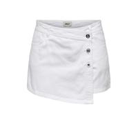 ONLY Mini Jupe ONLLESLY pour Femme, Blanc/Denim, S
