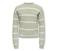 Only Kogfranca Short pour Femme L/S Stripe KNT Noos, Desert Sage, 146-152