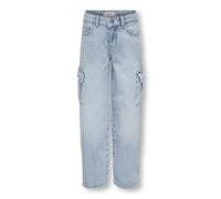 ONLY Kogharmony Wide Cargo Carrot Azg Noos Femme Kogharmony Cargo large Azg Noos Cargo, Bleu Jeans Clair, 164