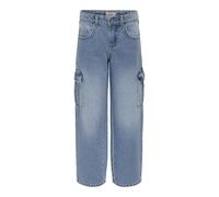 ONLY Kogharmony Wide Cargo Carrot Pim Noos Fille Corps à manches longues, Bleu, 146
