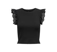Only Lace Detail Top Onlmathilda JRS Noos Haut en Dentelle Taille S/L, Noir, XL Femmes