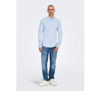Only Long-Sleeve Plain Shirt Bleu cachemire Très petit Male