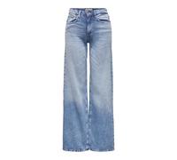 ONLY Low Waist Onlhope Tai194 Noos Pantalon Taille Basse Wide DNM, Bleu Denim Clair Moyen, 30W x 34L Femmes