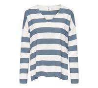ONLY Ls V-Neck KNT Onlamalio Life Nca Pull col en V, Windward Blue, XL Femme