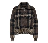 ONLY Ls Zip Collar KNT Onlmaroon Cardigan à col zippé Taille L, Noir, L Femme