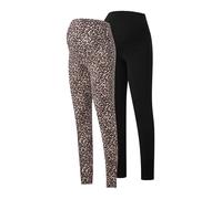 Only Maternity Leggings 'OLMLOVELY' beige / noir, Taille L