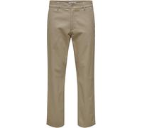 Only Men's Straight Leg Trousers Chinchilla 30W S Male