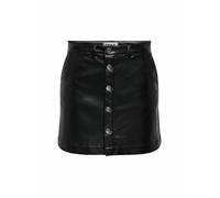 Only ONLAMAZING-Liora HW Jupe en Faux Cuir PNT, Noir, M