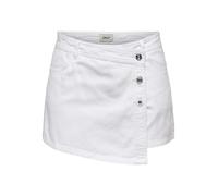 ONLY Mini Jupe ONLLESLY pour Femme, Blanc/Denim, XS