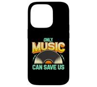 Only Music Can Save Us Vintage Vinyl Record Design années 70 Vibes Coque pour iPhone 14 Pro