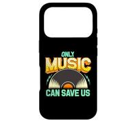 Only Music Can Save Us Vintage Vinyl Record Design années 70 Vibes Coque pour iPhone 17 Pro