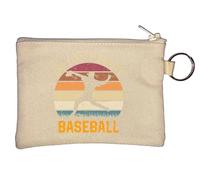 Only My Favorite Baseball Faded Retro Poster Graphic Porte-clés porte-monnaie Beige