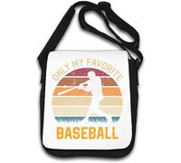 Only My Favorite Baseball Faded Retro Poster Strike Graphic Sac à bandoulière Blanc