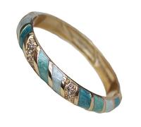 Only My Live Home Bracelet jonc rayé en émail cloisonné coloré pour femme - Bracelet à charnière en strass - Bijoux artisanaux traditionnels chinois, Inner Diameter 2.28 inch wide 0.39 inch about