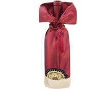 Only My Live Home Lot de 10 sacs de bouteilles de vin en tissu de style chinois vintage satiné pour bouteille de vin de 750 ml (tissu satiné, bordeaux (10 pièces)