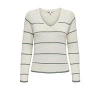 ONLY Neck Onlgeena L/S Col en V KNT Nca, Cloud Dancer, S Femme